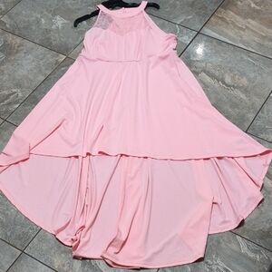 SHEIN Pink High Low Dress